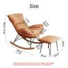 YCKEGEW Comfy Reclining Rocking Chair with Footstool, Yellow view 4