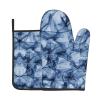 Dark Blue Marble Oven Mitt and Pot Holder Set, 2-Piece view 1