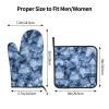 Dark Blue Marble Oven Mitt and Pot Holder Set, 2-Piece view 2