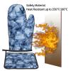 Dark Blue Marble Oven Mitt and Pot Holder Set, 2-Piece view 4