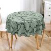 Highdi 3D Marble Crystal Round Tablecloth, Washable, Waterproof, Stain-Resistant, Easy-Care Lotus Effect, 110 cm, Green view 1