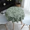 Highdi 3D Marble Crystal Round Tablecloth, Washable, Waterproof, Stain-Resistant, Easy-Care Lotus Effect, 110 cm, Green view 2