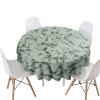 Highdi 3D Marble Crystal Round Tablecloth, Washable, Waterproof, Stain-Resistant, Easy-Care Lotus Effect, 110 cm, Green view 4