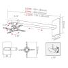 BONAD Universal Full-Motion Projector Mount, 15 kg, 75–125 cm view 2