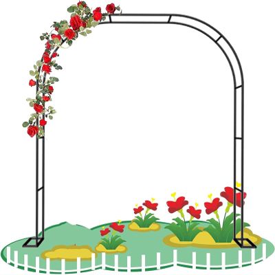 Sturdy Metal Garden Arch for Climbing Plants, Black, Multiple Sizes