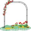Sturdy Metal Garden Arch for Climbing Plants, Black, Multiple Sizes view 1