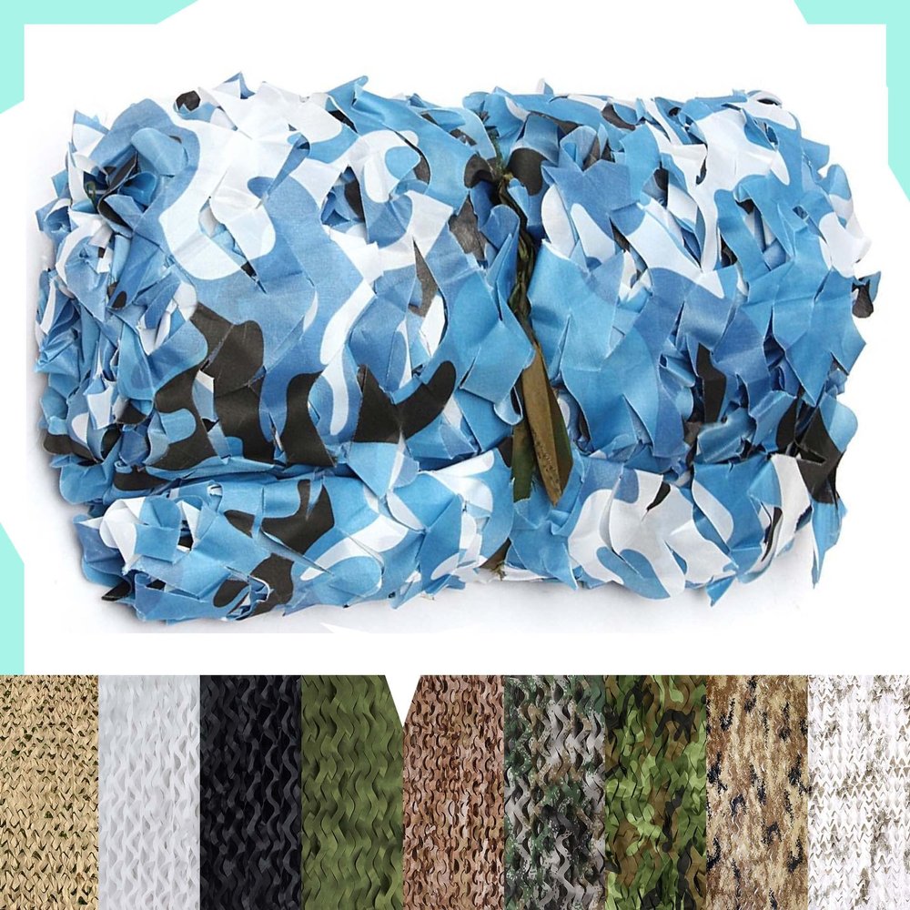 210D Camouflage Net with Reinforced Sun Protection for Hunting and Outdoor Use