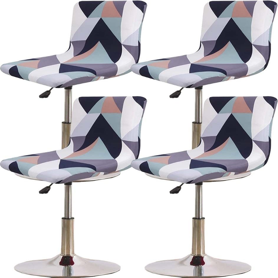 Stretch Velvet Bar Stool Covers, Removable Chair Covers, 1/2/4/6PCS, Color #53, Size 4PCS