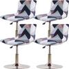 Stretch Velvet Bar Stool Covers, Removable Chair Covers, 1/2/4/6PCS, Color #53, Size 4PCS view 1