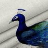 NEFIUM Blackout Curtain with Faux Peacock Pattern, Set of 2, Opaque Curtains with Eyelets, 260 x 280 cm (H x W), Thick, Soft, Modern Thermal Curtains for Living Room or Bedroom Decor view 2