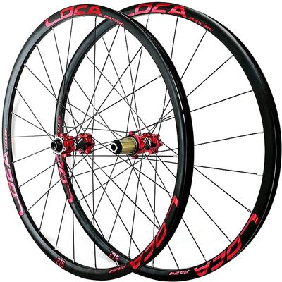 ZECHAO 700C Bicycle Wheelset, Lightweight Aluminum, Disc Brake, 8–12-Speed, Red-1