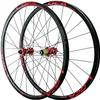 ZECHAO 700C Bicycle Wheelset, Lightweight Aluminum, Disc Brake, 8–12-Speed, Red-1 view 1