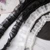 2.5 cm x 1 yd Beaded Mesh Lace Trim, Lace Ribbon, Ruffle Trim (02_) view 3