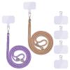 Linkbro Universal Phone Lanyard, Adjustable and Detachable, 2 Purple Rainbow + Yellow Rainbow view 1