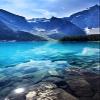 Self-Adhesive 3D Mountain Lake Door Mural, 90 x 200 cm view 2