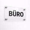 EH Design Office Door Sign 16 x 23 cm, 3 mm Thick, Silver view 1