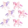 jojofuny Miniature Unicorn Ornaments, 6-Piece Set, Winged Figures view 1
