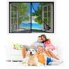 Magnetic Fly Screen Door, 115 x 200 cm, Automatic Closing, No Drilling, Black view 1