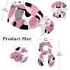HOHODIY Pink and Black Polka Dot Work Cap with Hair Tie and Bow for Women with Long Hair, Multicolor 01, M/L view 2