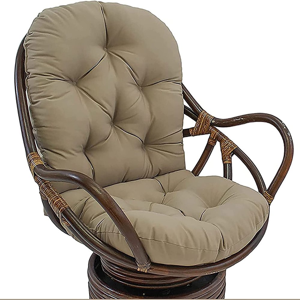JIcloun Rotating Rocking Chair Cushion, Washable UV-Resistant Patio Lounge Cushion, A7