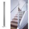 304 Stainless Steel Railing Post for 10/12 mm Panels, Corner, 80 cm view 1