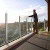 304 Stainless Steel Railing Post for 10/12 mm Panels, Corner, 80 cm view 3