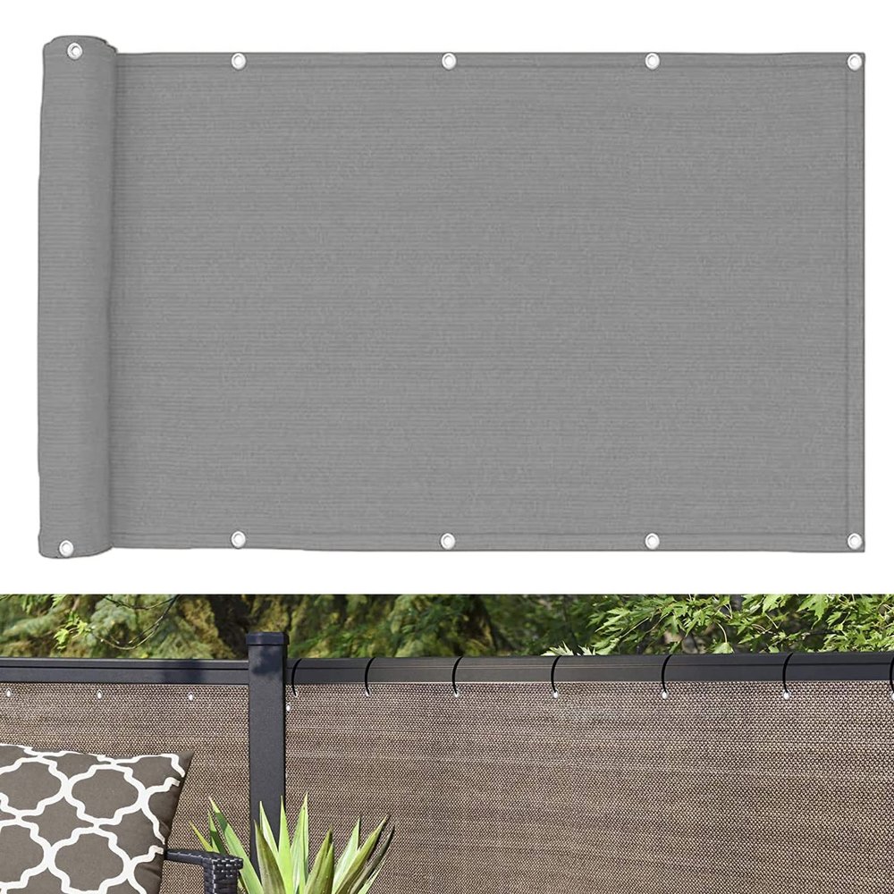 GUOJUN Balcony Privacy Screen 55 x 1000 cm, Gray