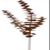 WEIDENPROFI Clearance Eucalyptus Garden Stake, Rust Finish, 80 cm view 1