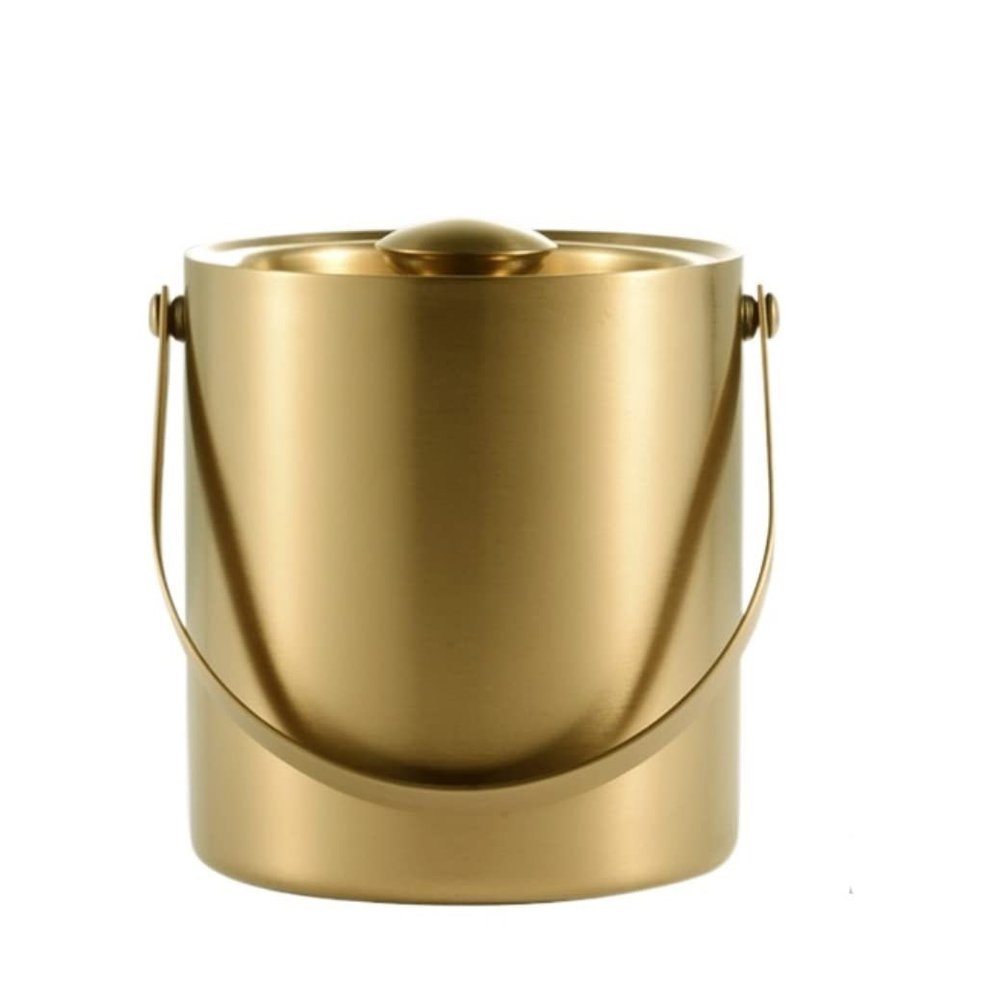 BATLAM Stainless Steel Ice Bucket, Gold, 2 L / 3 L
