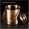 BATLAM Stainless Steel Ice Bucket, Gold, 2 L / 3 L view 3