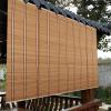 Retro Bamboo Roller Blind - Natural Wood Shade for Sunlight and Privacy, Adjustable for Doors and Windows view 1