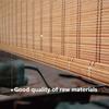 Retro Bamboo Roller Blind - Natural Wood Shade for Sunlight and Privacy, Adjustable for Doors and Windows view 4
