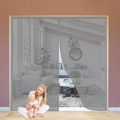 Magnetic Insect Screen Door for Balcony Doors, 85 x 265 cm, Gray