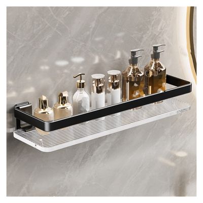 WIGING Acrylic Wall-Mounted Storage Shelf, 60 x 10 x 4 cm, Color A