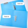 5-Pack A4 Clipboard Folders with Label Pocket and Metal Clips, Blue view 3