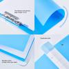 5-Pack A4 Clipboard Folders with Label Pocket and Metal Clips, Blue view 4