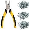 MUALROUS Wire Cage Clip Pliers Set with 900 Clips view 1
