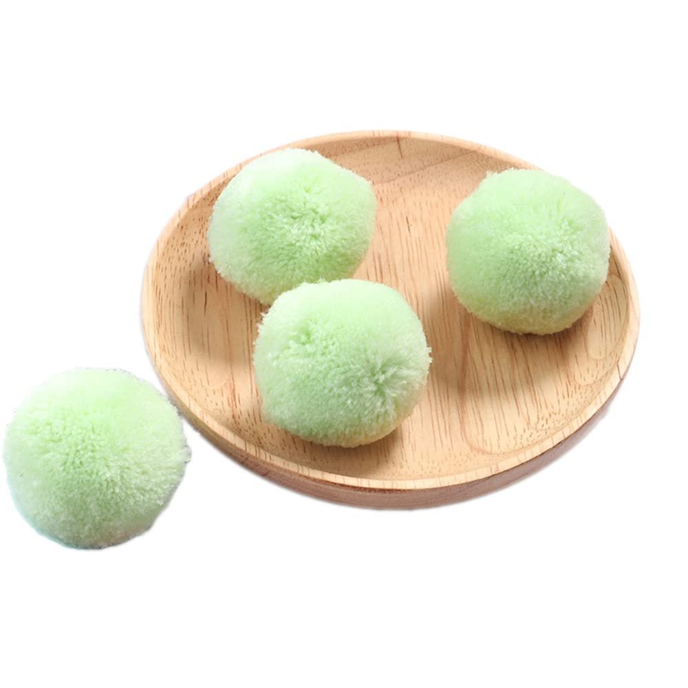 30-Pack 30 mm Colorful Pom Poms for Crafts, Jelly Green