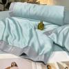 Lightweight Summer Comforter, Cooling Fiber-Filled Quilt, Washable Thin Blanket, Double Stitching, Twin/Queen, Mint Green, 180 x 200 cm view 1