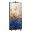 YS-Art Abstract Acrylic Painting on Canvas Marine II Blue and Gold, Vertical view 1