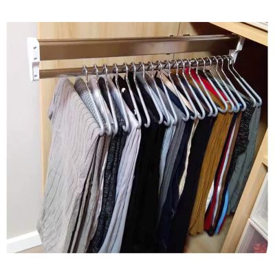 BZJPRFC Extendable Trouser Rack, 30–80 cm, 2 Sliding Rails, 25 kg Capacity (400 mm/15.7 in)