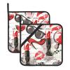Lipstick & Perfume Art Print Pot Holders, 2-Pack view 1