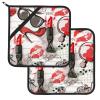 Lipstick & Perfume Art Print Pot Holders, 2-Pack view 2