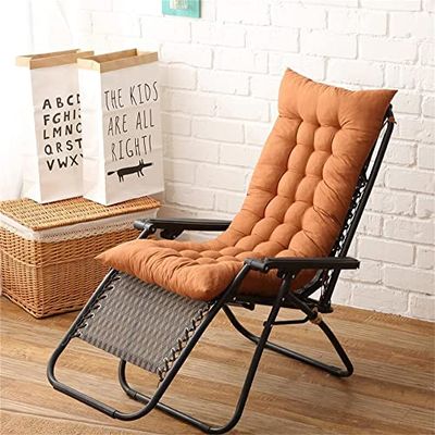 Morbuy Deck Chair Cushion for Garden Loungers, 170 x 48 x 8 cm, Light Coffee