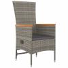 Yolola 6-Person Gray PE Rattan Garden Dining Set with 6 Adjustable Chairs view 4