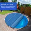 ANKO PLANEN Round Pool Cover Replacement Tarp, PVC Truck Tarpaulin, No Poles, 500 cm Diameter, Blue RAL 5002 view 4