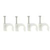 DOITOOL Round PE Cable Clips, 200 Pieces, White Plastic view 1