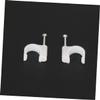 DOITOOL Round PE Cable Clips, 200 Pieces, White Plastic view 3