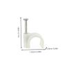 DOITOOL Round PE Cable Clips, 200 Pieces, White Plastic view 4