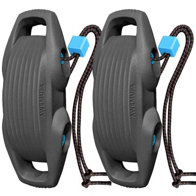 AWEMUFA 2-Pack Boat Fenders for Docking, EVA Dock Bumpers with Lines